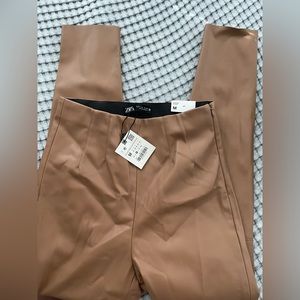 Zara Leather Look Legging size M NWT